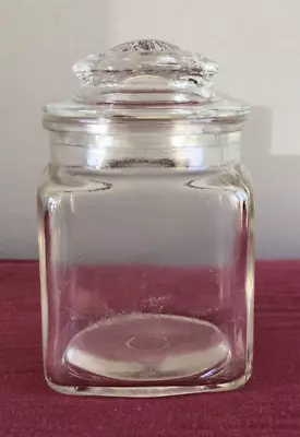 Vintage Tiny Clear Glass Candy Apothecary Jar Cannister 3.5  • $12.95