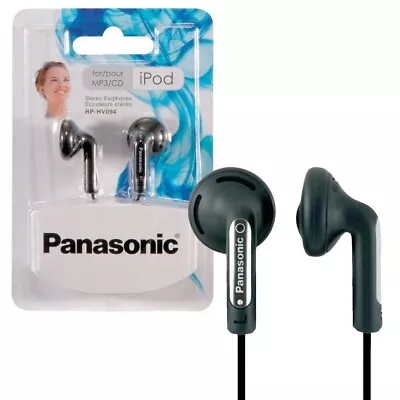 Panasonic RP-HV094-K In-Ear Stereo Earphones Headphones For IPhone/iPod/MP3 New • £4.97