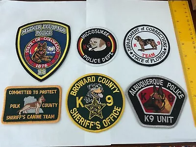 K-9 Collectors Patch Set Assorted States  6 Pieces Full Size • $19.95