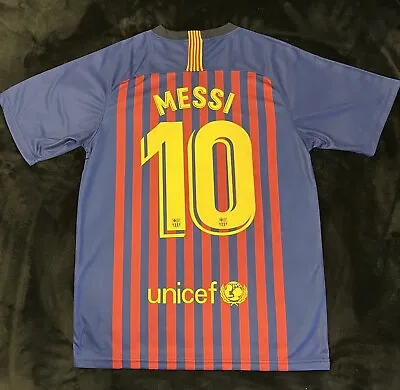 Messi #10 2018/2019 Barcelona Home Jersey Medium Retro Soccer Football M • $54.50