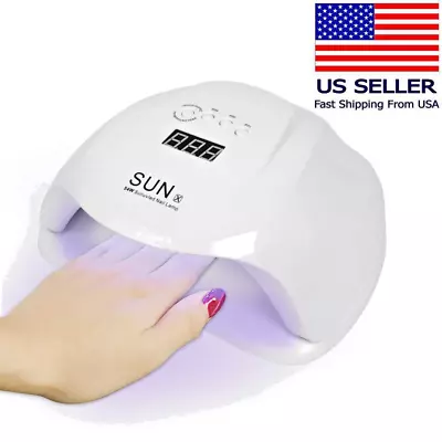 SUNX 54W UV Led Nail Dryer Professional Nail Lamp Sensor Gel Nail Curing PR VI • $18.99