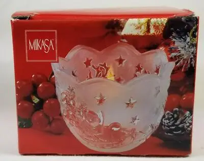 £15.69 • Buy Mikasa Chandelier Silent Night Votive Candle Holder Frosted Glass Christmas