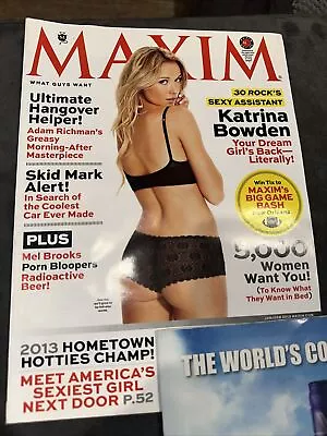 Maxim Magazine January February 2013 Katrina Bowden + Maxim Sports Bonus • $5