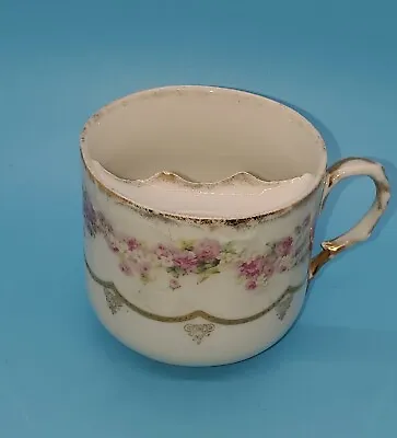 Vintage  China Mustache Shaving Mug Cup Floral Design   • $12