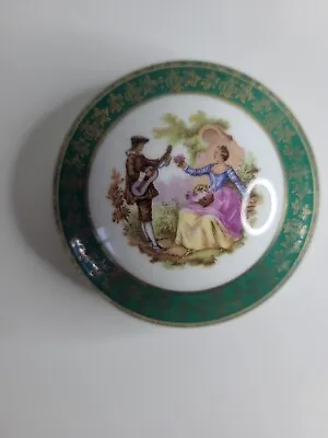 Meissner Limoges Porcelain France B20 Lovers Lidded Trinket Dish Box • £5