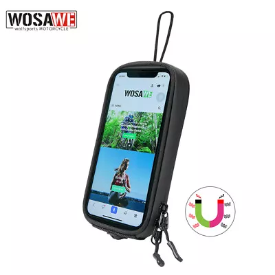 WOSAWE Magnetic Oil Bag Motorcycle Fuel Tank Bag Waterproof Cell Phone Holder • $13.29