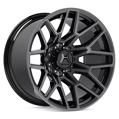 22 Inch Wheels Fits FORD EVEREST 22x12 HARTES METAL CROSSBOW Black Dark Tint • $638