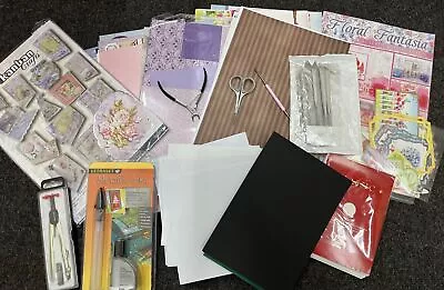 Mixed Lot Of Card Making Craft Items Inc. Stencils Magazines & Tools CG S77 • £7.99