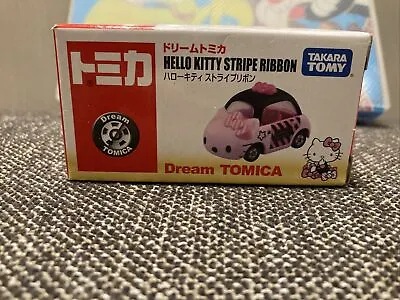 NEW Japan Item Takara Tomy Dream Tomica Sanrio Hello Kitty Stripe Ribbon Car • $15.50