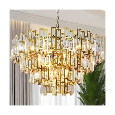 ANTILISHA Gold Crystal Chandelier Lighting Foyer Hall Entry Way Chandeliers L... • $954.14