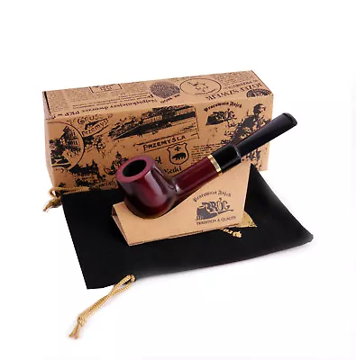 Mr Brog Workshop New Handmade Tobacco Pipe No 47 Billard Cherry Pear Wood Fajka • $21