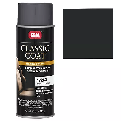 SEM Classic Coat Paint Leather Vinyl Classy Gray Color Aerosol 12 Oz. Ea 17263 • $15.99