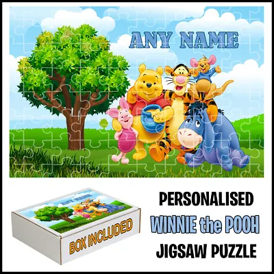 Personalised Winnie The Pooh Jigsaw Puzzle- Add Name • £11.99