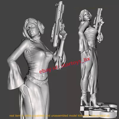 Leia Princess 4 Head 1/8 1/6 1/4 1/3 Unpainted 3D Printing Model Kit Unassembled • £170
