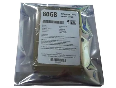 $29.99 • Buy WL 80GB 5400RPM 8MB 2.5  SATA 3Gb/s Hard Drive For PS3 /Laptop, FREE SHIPPING