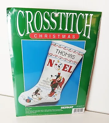 Vintage Christmas Elf Noel Counted Cross Stitch Stocking Kit 9x16 SEALED Retro • $13.95