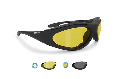 Bertoni Motorcycle Padded Glasses Photochromic Polarized Night Driving P125FTA • $89