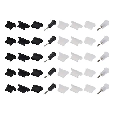 40pcs Phone Port Duct Cover Plugs Caps USB C/Micro USB/3.5mm Audio Jack • $8.03