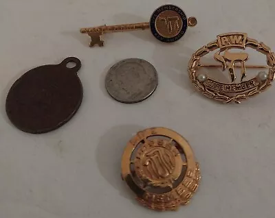 Vintage HADASSAH Life Member P.W. And ISRAEL Lot Of 4 LAPEL PIN And PENDANT  • $10