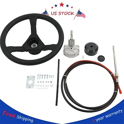 12FT SS13712 Boat Rotary Steering System Outboard Kit & 12Ft Marine Cable New • $146.97