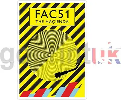 Hacienda FAC51 FACTORY RECORDS Deck METAL SIGN  PRINTED SIGN A4 • £10.99