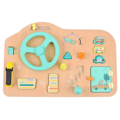 Car Simulator Wooden Sensory Busy Board Montessori Learning Fine Motor Skills • £19.99