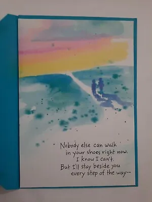 Vintage Greeting Card With Envelope Nobody Can Walk In Your Shoes I'm Beside U • $6.68