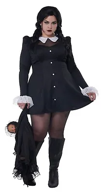 Gothic Wednesday Adams Family Min Dress Plus Size Costume • $54.88