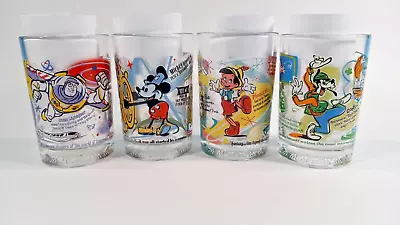 McDONALDS Disney World 100 Years Of Magic 25th Anniversary Cups Glasses Set Of 4 • $35.95