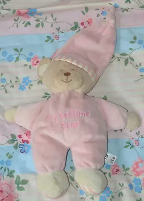 Mothercare Pink My Bedtime Bear Comforter Soft Plush Toy • £25