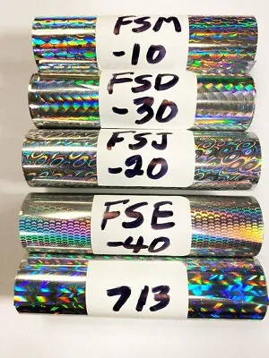 Fish Scales Hot Stamp Holographic Foil -3  X 30’ -5 Rolls-New Styles -FREE Ship • $29.97