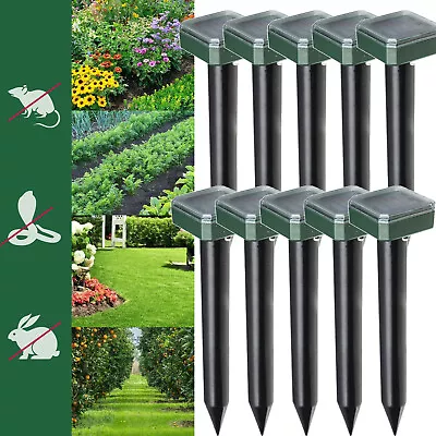 1-10 Packs Solar Ultrasonic Mole Repellent Yard Chaser Mole Pest Control Y6B7 • $9.96