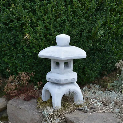 Solid Japanese Stone Lantern Oki Gata Yukimi Pagoda Stone Cast Frost Resistant • £65.50