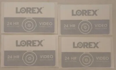 Lot Of 4 Lorex 24 Hour Protection Video Surveillance Adhesive Stickers Window • $6.99