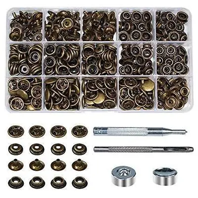 70 Sets 15mm 5/8 Heavy Duty Snap Fasteners Kit Metal Snaps For Leather Crafts • $18.49