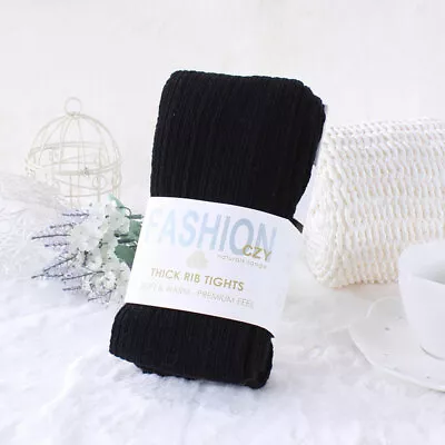 £6.83 • Buy Women Warm Winter Cable Knit Sweater Footed Tights Stretch Stockings Pantyhose