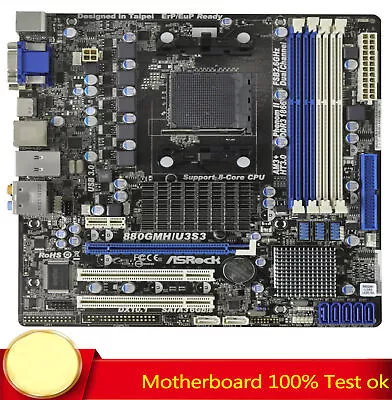 FOR ASRock 880GMH/U3S3 880G Motherboard Supports AM3/AM3+ 32GB 100% Test Work • $101.52