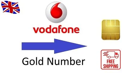 New Gold Easy Mobile Number Golden Platinum Uk Premium Vodafone Sim Card Numbers • £3.45