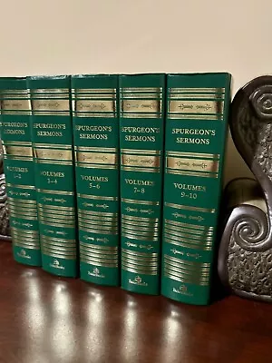Set Spurgeon's Sermons Charles Spurgeon Clean 5 Vol HC 2007 Baker 5th Reprint • $59.99