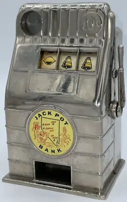 Vintage Jackpot Bank Slot Machine Style Savings Bandit Reno Plastic NV Las Vegas • $49.95