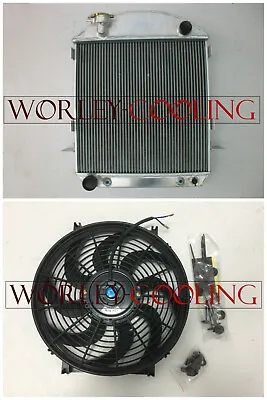 3 ROW Aluminum Radiator And FAN For 1924-1927 Ford Model T-Bucket Grill Shells • $177