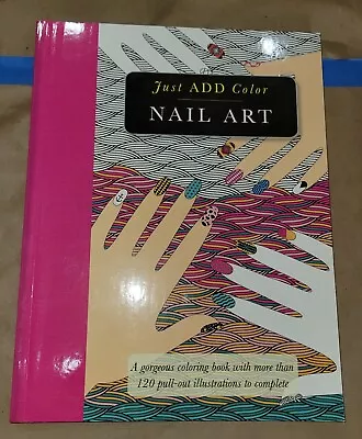 Nail Art Coloring Book Barrons Adult Series Manicure Design Paint Just Add Color • $8