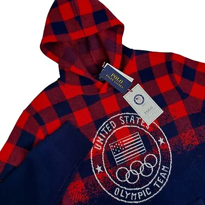 Polo Ralph Lauren Mens Large Wool Hoodie USA United States Beijing Olympic Team • $189.99