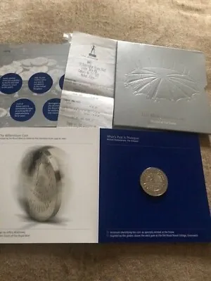 Royal Mint Millenium Dome London Coin With Other Items. • £35