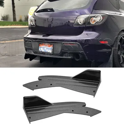 For Mazda 2 3 5 6 MX5 Black Rear Bumper Spoiler Lip Splitter Diffuser Side Skirt • $28.95