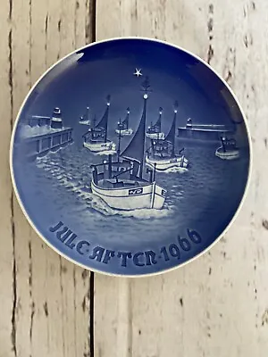 Vintage 1966 Bing & Grondahl B & G Christmas Ships Denmark Porcelain Plate • $24.95