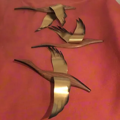 Mid Century Modern Flying Geese Ducks Wall Hangings MASKETEERS  • $78