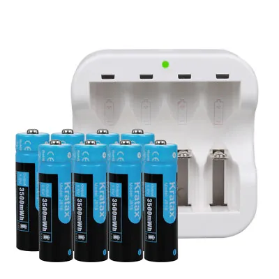 3500mWh Rechargeable AA Lithium Batteries 1.5V Li-ion Battery With Fast Charger • $43.80