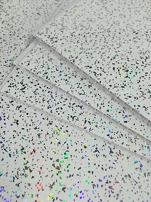 Platinum White Sparkle 8mm Bathroom Wall Cladding Shower Panels PVC Ceiling • £0.99