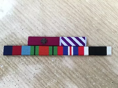 MEDAL RIBBON BAR - 6 SPACE FULL SIZE - PINNED Or STUDDED Or SEWN • £12.50